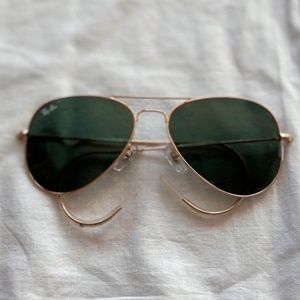 Vintage Ray-Ban Aviators - Gold / Green